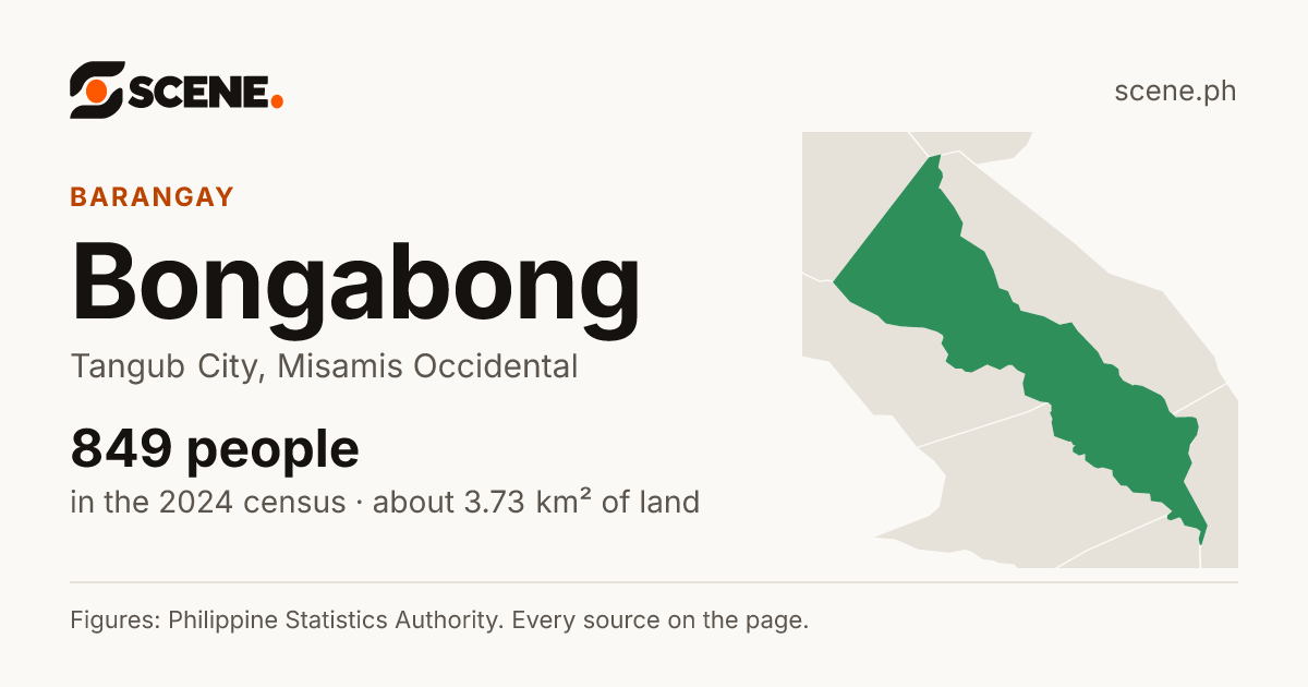 Bongabong, Tangub City, barangay: 849 people in the 2024 census