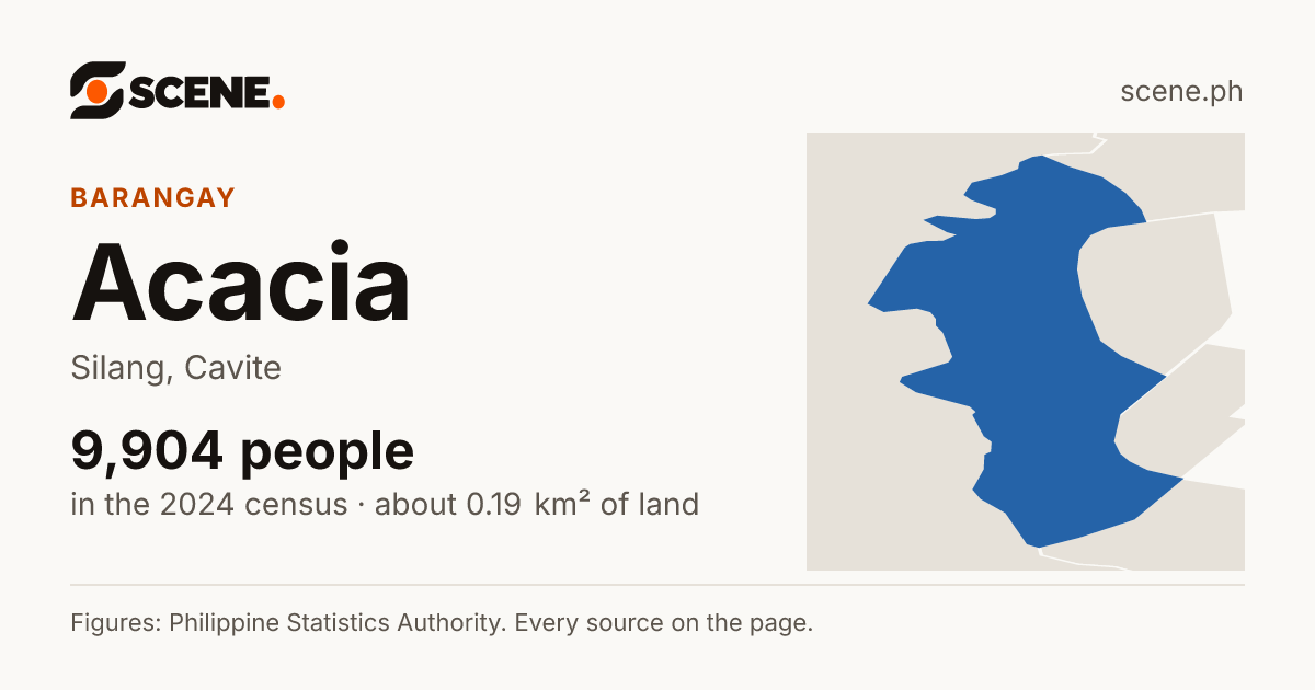 Acacia, Silang, barangay: 9,904 people in the 2024 census