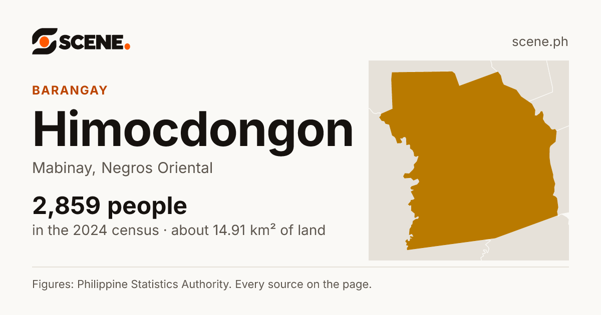 Himocdongon, Mabinay, barangay: 2,859 people in the 2024 census