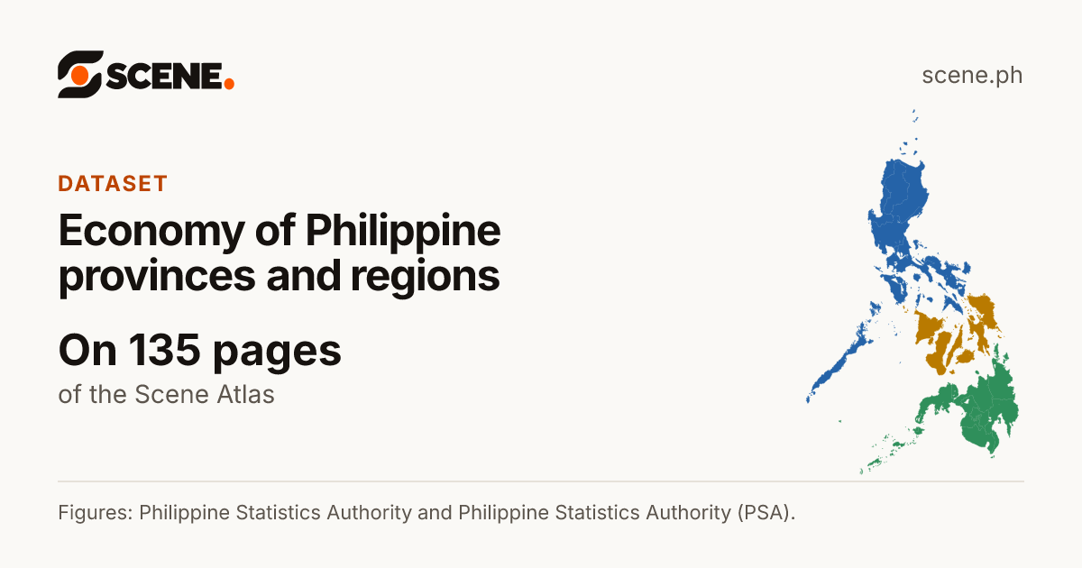 Economy of Philippine provinces and regions, a dataset of the Scene Atlas shown on 135 pages.