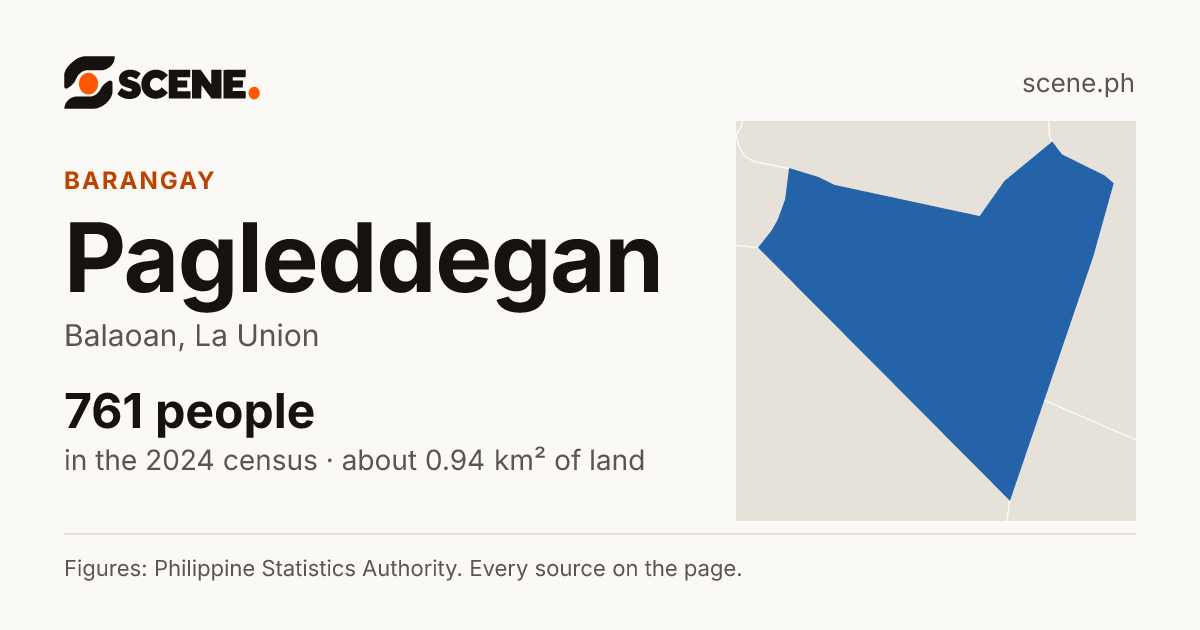Pagleddegan, Balaoan, barangay: 761 people in the 2024 census