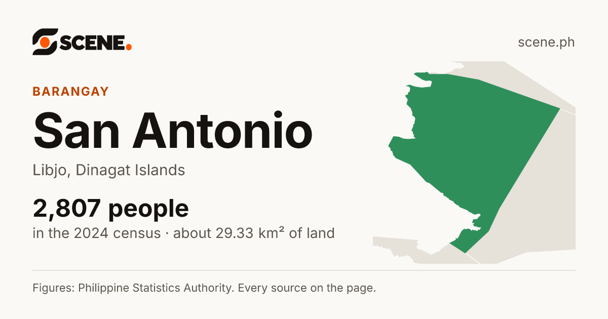 San Antonio, Libjo, barangay: 2,807 people in the 2024 census
