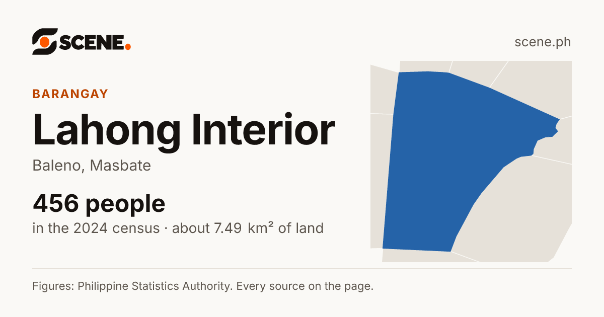 Lahong Interior, Baleno, barangay: 456 people in the 2024 census