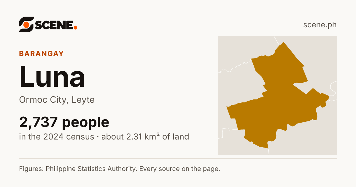 Luna, Ormoc City, barangay: 2,737 people in the 2024 census