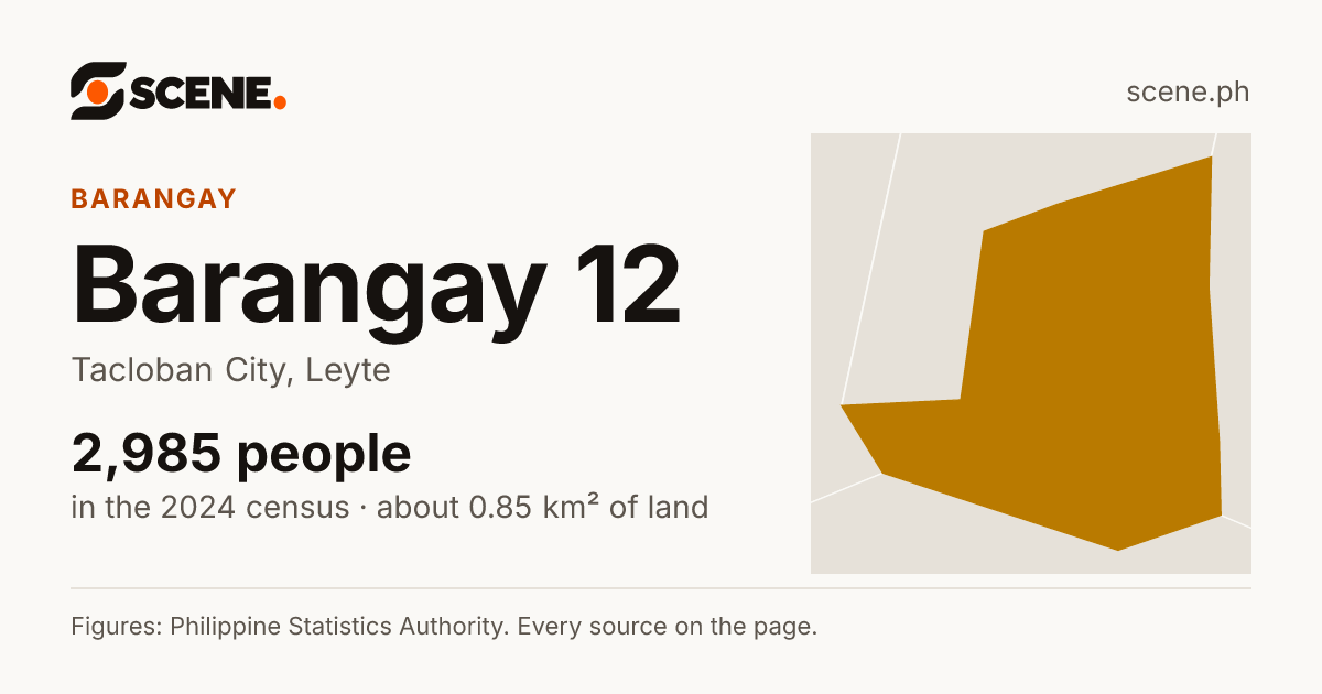 Barangay 12, Tacloban City, barangay: 2,985 people in the 2024 census