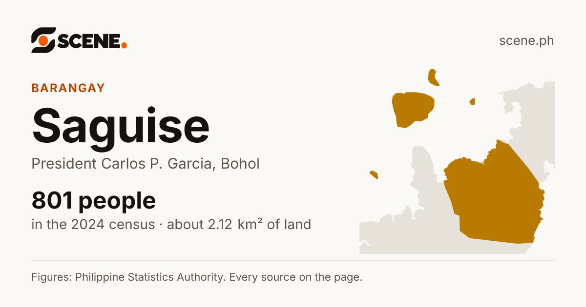 Saguise, President Carlos P. Garcia, barangay: 801 people in the 2024 census