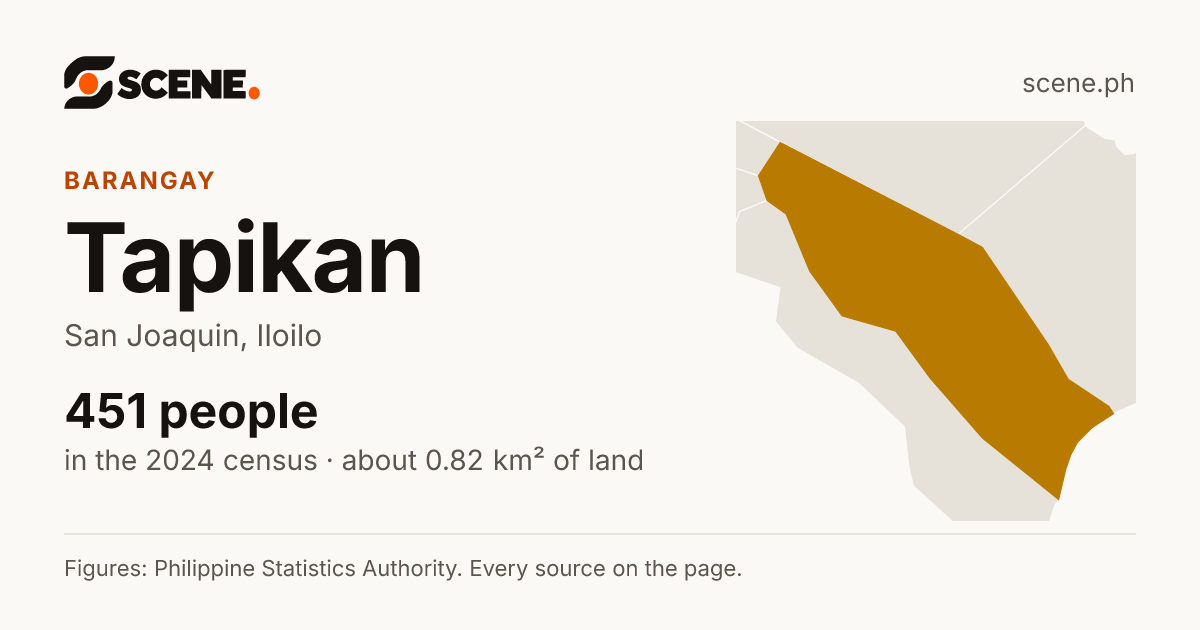 Tapikan, San Joaquin, barangay: 451 people in the 2024 census