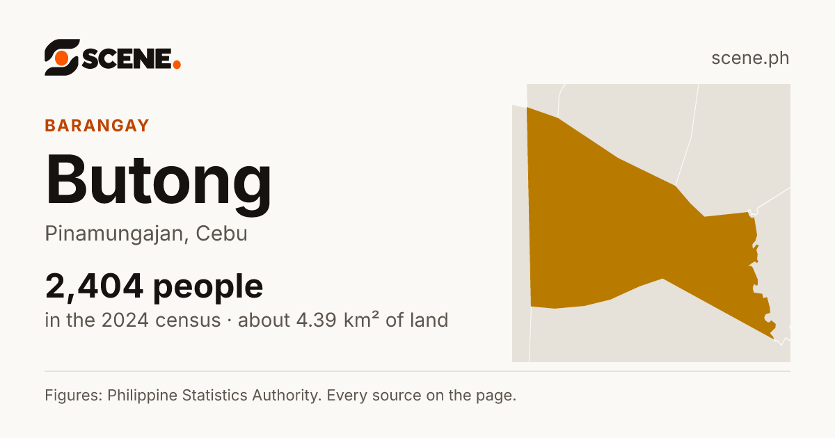 Butong, Pinamungajan, barangay: 2,404 people in the 2024 census