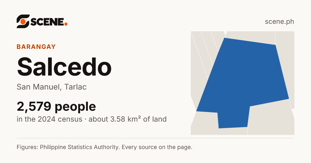 Salcedo, San Manuel, barangay: 2,579 people in the 2024 census
