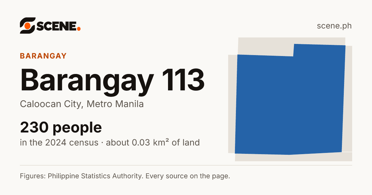 Barangay 113, Caloocan City, barangay: 230 people in the 2024 census