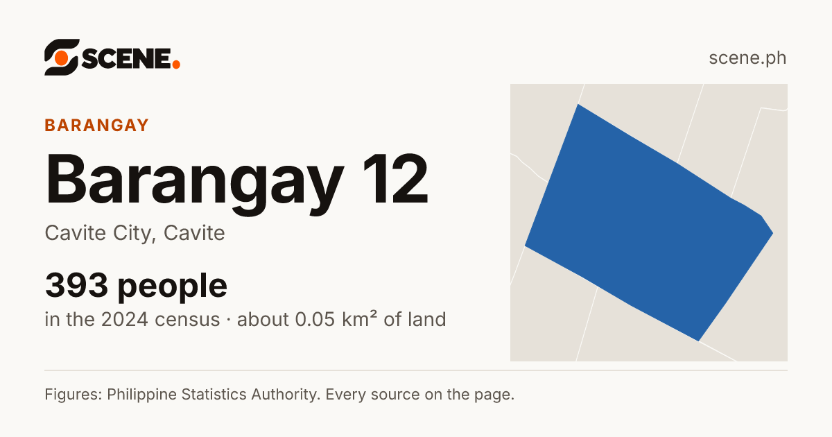 Barangay 12, Cavite City, barangay: 393 people in the 2024 census