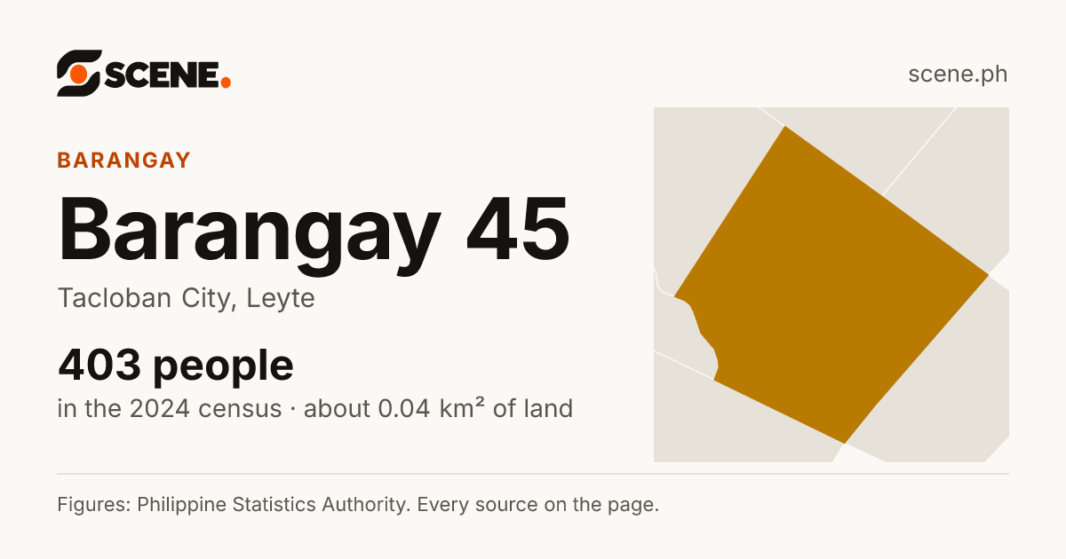 Barangay 45, Tacloban City, barangay: 403 people in the 2024 census