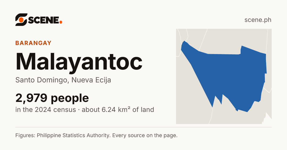Malayantoc, Santo Domingo, barangay: 2,979 people in the 2024 census