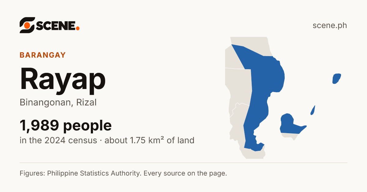 Rayap, Binangonan, barangay: 1,989 people in the 2024 census