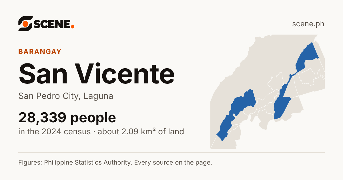 San Vicente, San Pedro City, barangay: 28,339 people in the 2024 census