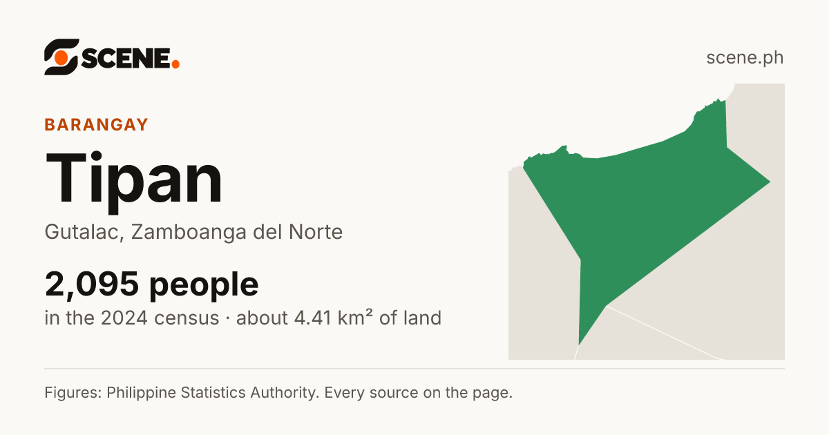 Tipan, Gutalac, barangay: 2,095 people in the 2024 census