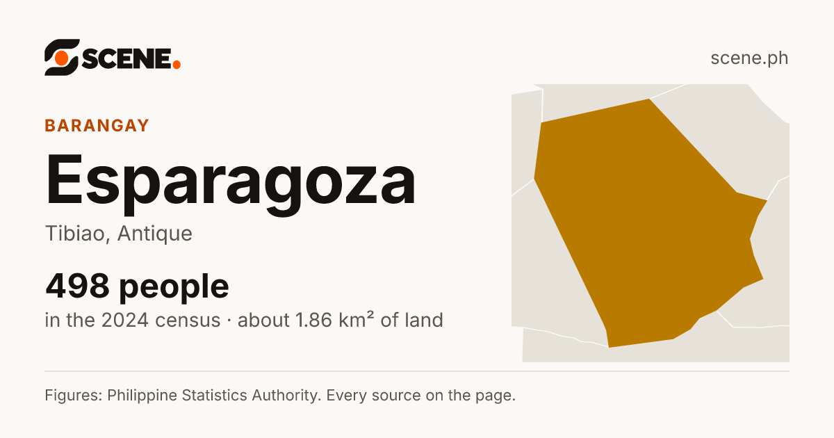 Esparagoza, Tibiao, barangay: 498 people in the 2024 census