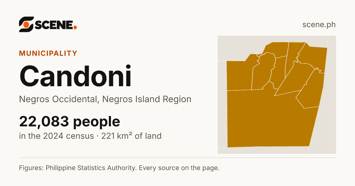 Candoni, Negros Occidental, municipality: 22,083 people in the 2024 census