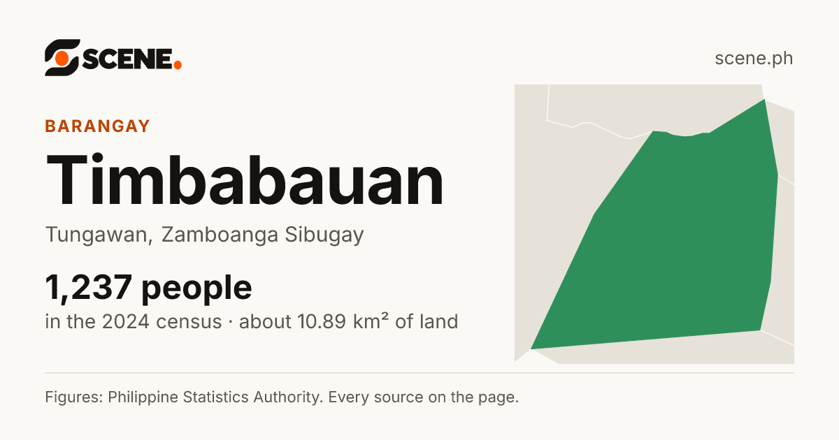 Timbabauan, Tungawan, barangay: 1,237 people in the 2024 census