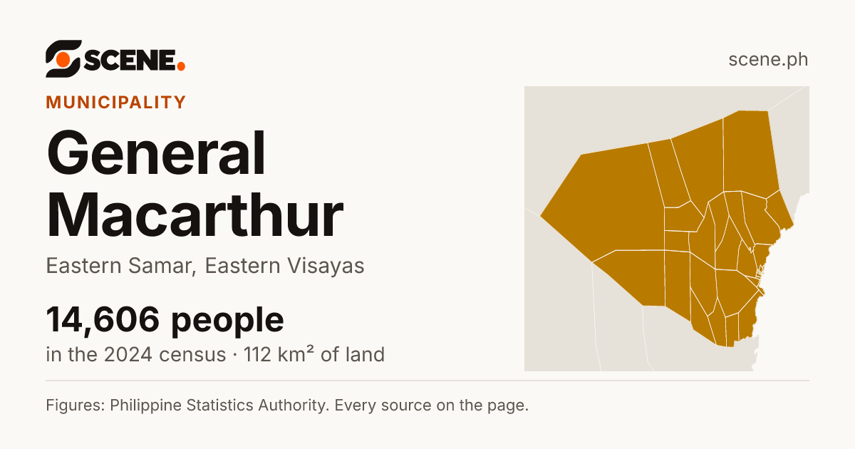 General Macarthur, Eastern Samar, municipality: 14,606 people in the 2024 census