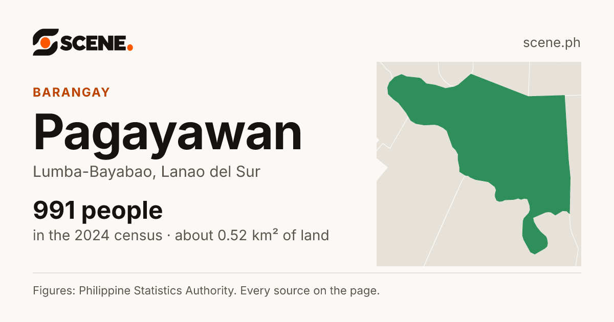 Pagayawan, Lumba-Bayabao, barangay: 991 people in the 2024 census