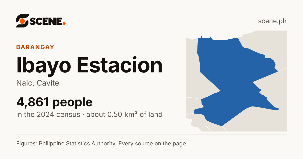 Ibayo Estacion, Naic, barangay: 4,861 people in the 2024 census