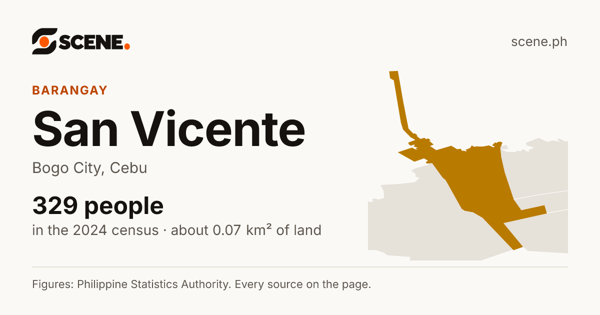 San Vicente, Bogo City, barangay: 329 people in the 2024 census