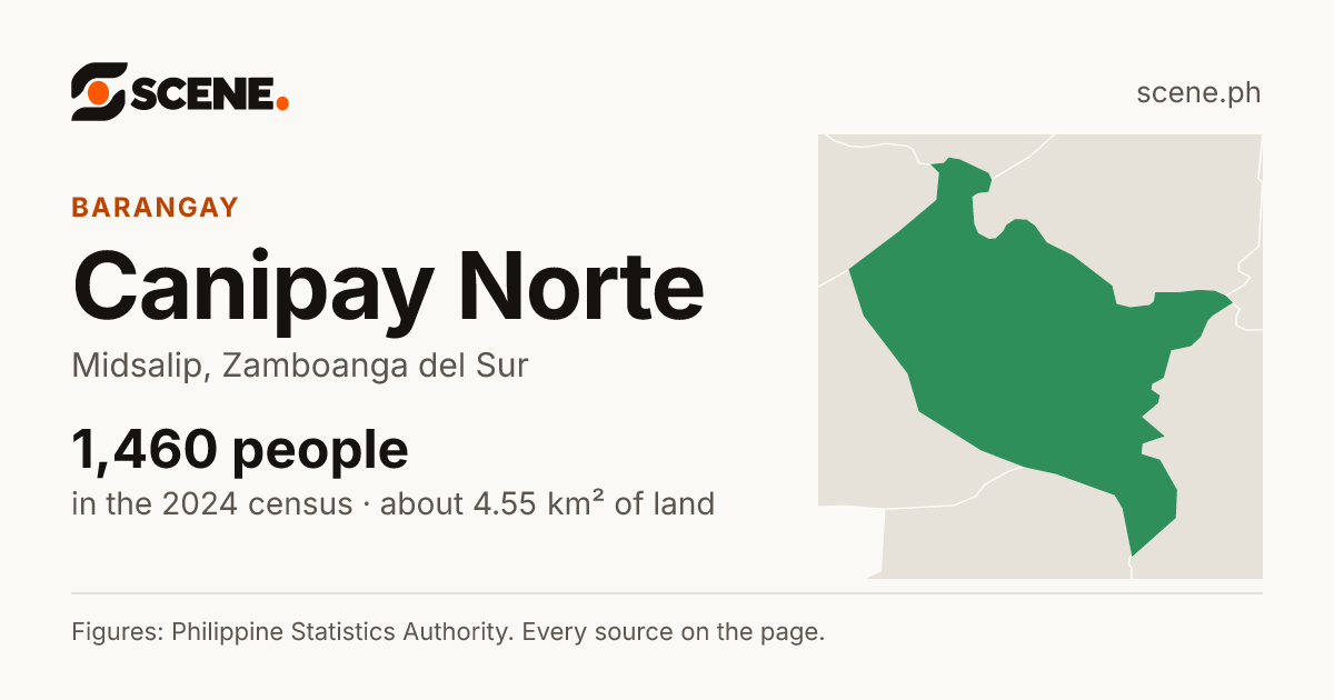 Canipay Norte, Midsalip, barangay: 1,460 people in the 2024 census