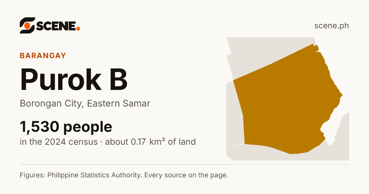 Purok B, Borongan City, barangay: 1,530 people in the 2024 census