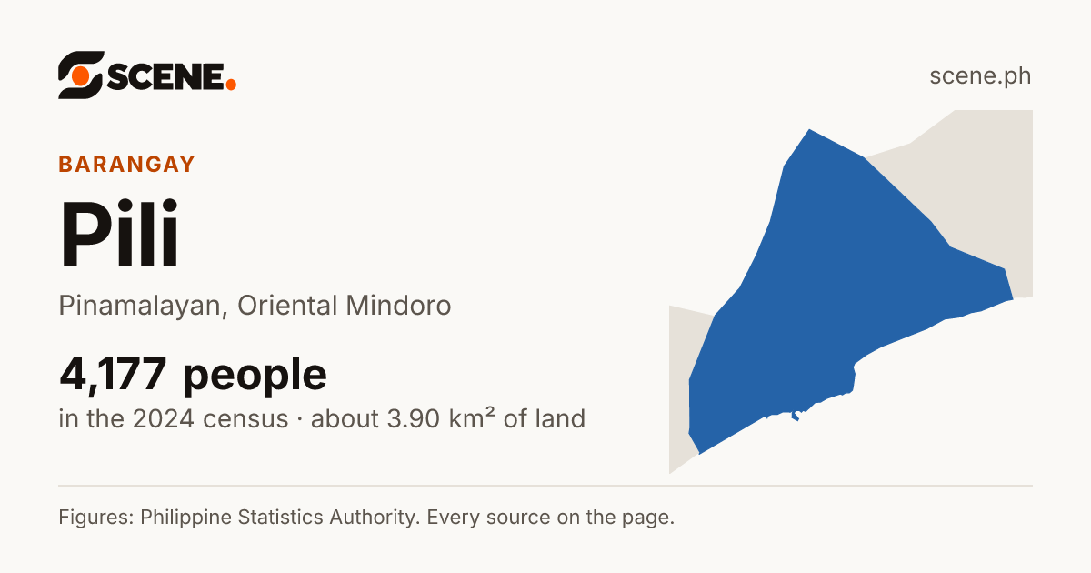 Pili, Pinamalayan, barangay: 4,177 people in the 2024 census