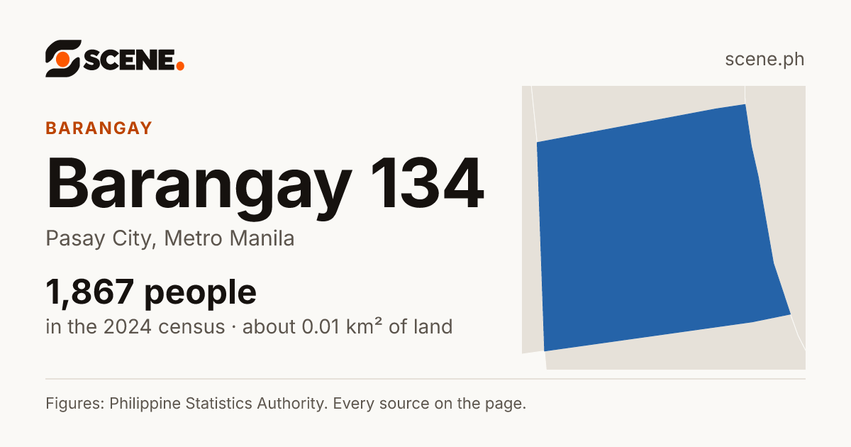 Barangay 134, Pasay City, barangay: 1,867 people in the 2024 census