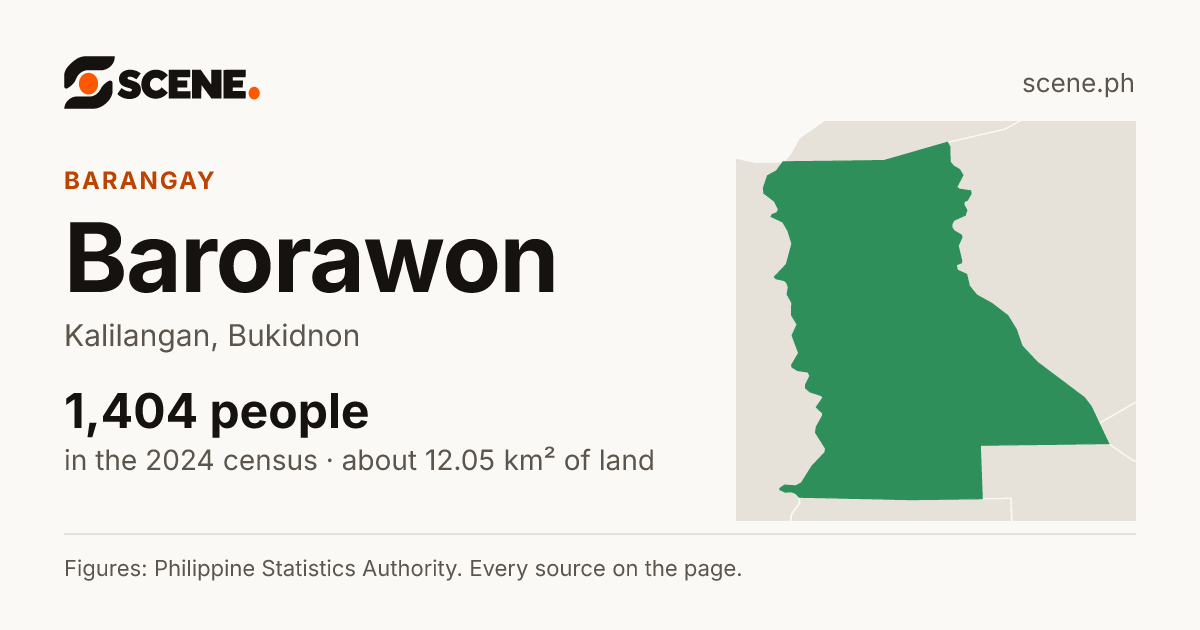 Barorawon, Kalilangan, barangay: 1,404 people in the 2024 census