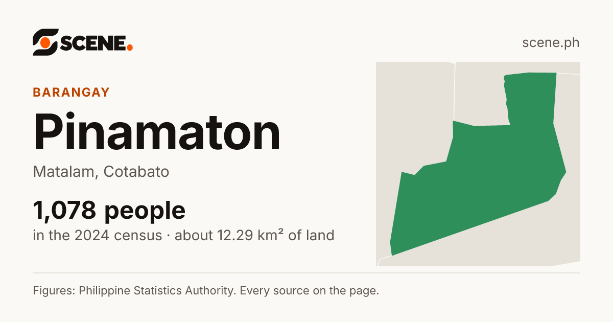 Pinamaton, Matalam, barangay: 1,078 people in the 2024 census