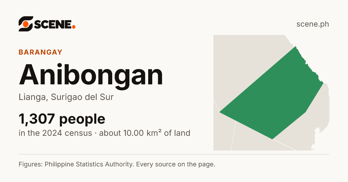 Anibongan, Lianga, barangay: 1,307 people in the 2024 census