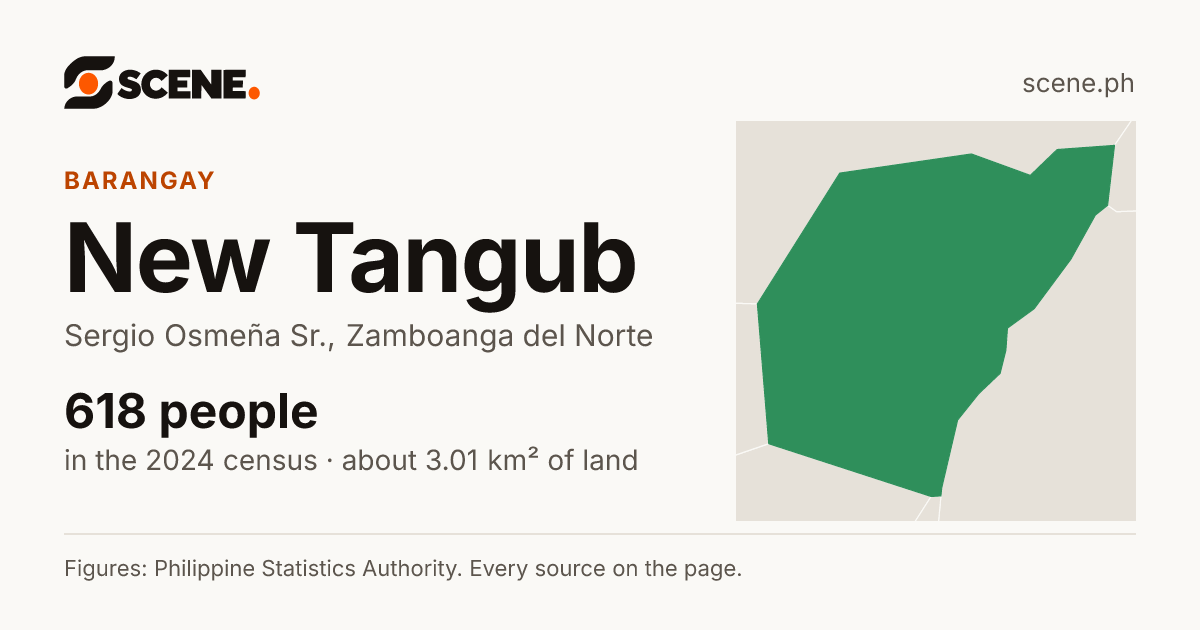New Tangub, Sergio Osmeña Sr., barangay: 618 people in the 2024 census