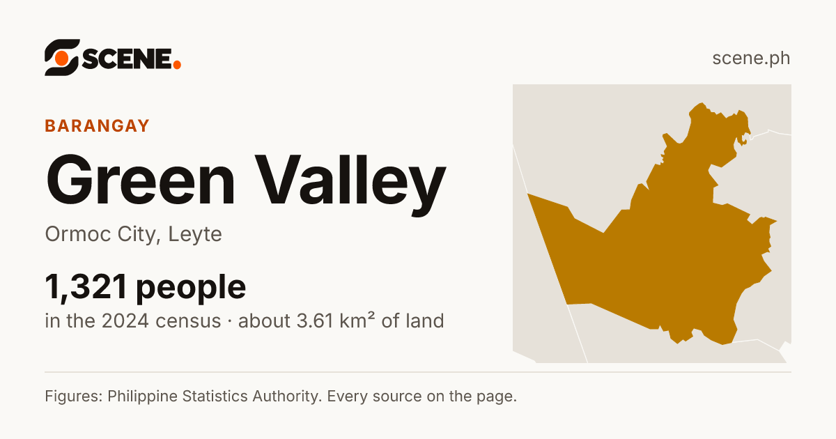 Green Valley, Ormoc City, barangay: 1,321 people in the 2024 census