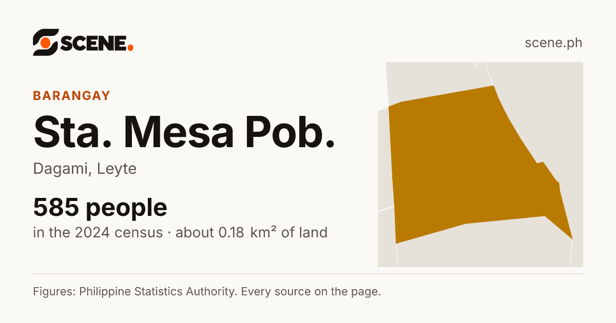 Sta. Mesa Pob., Dagami, barangay: 585 people in the 2024 census