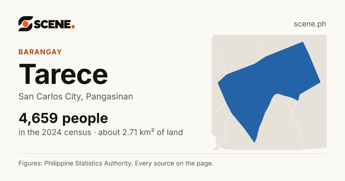 Tarece, San Carlos City, barangay: 4,659 people in the 2024 census