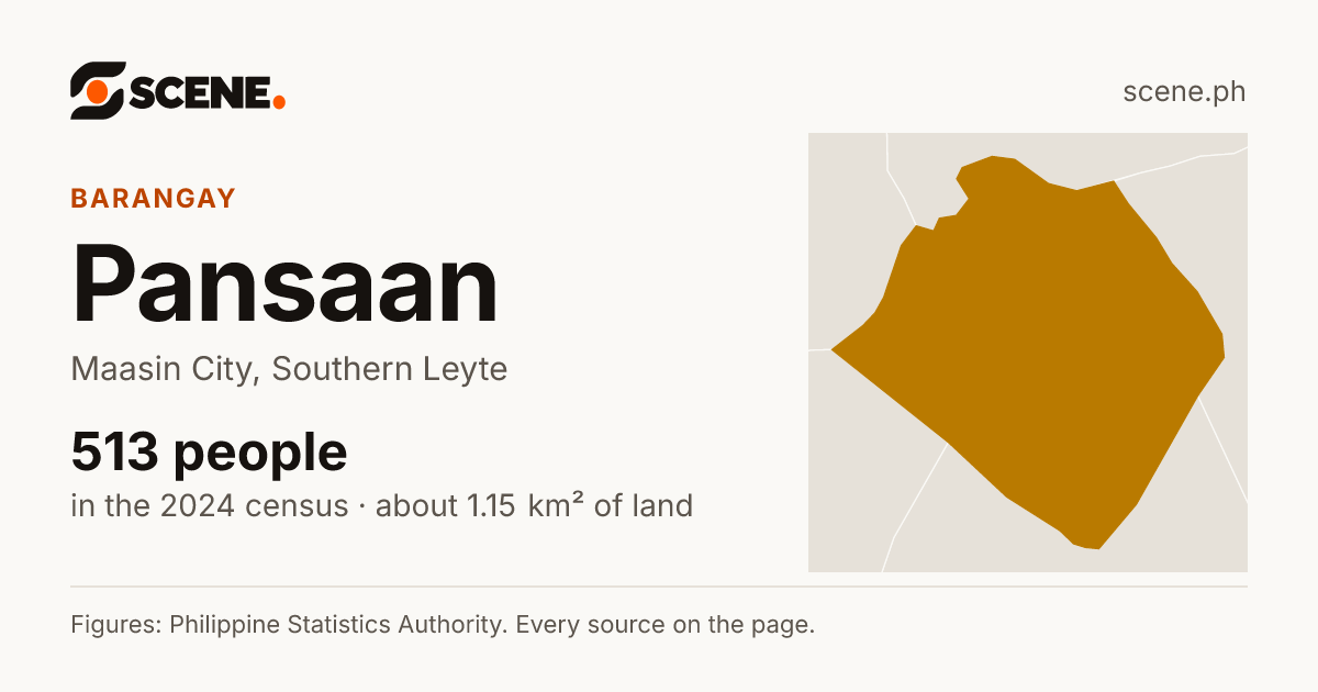 Pansaan, Maasin City, barangay: 513 people in the 2024 census