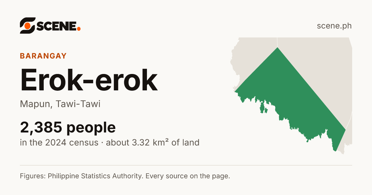 Erok-erok, Mapun, barangay: 2,385 people in the 2024 census