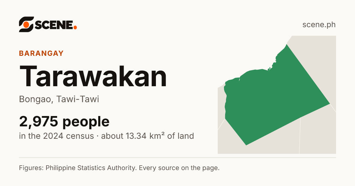 Tarawakan, Bongao, barangay: 2,975 people in the 2024 census
