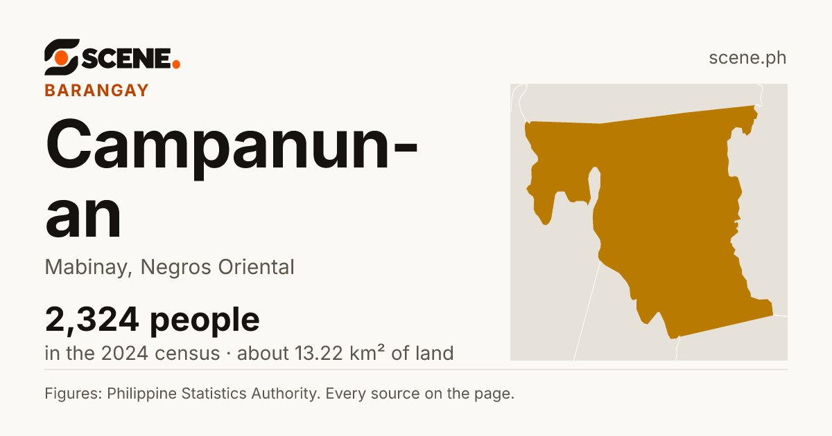 Campanun-an, Mabinay, barangay: 2,324 people in the 2024 census