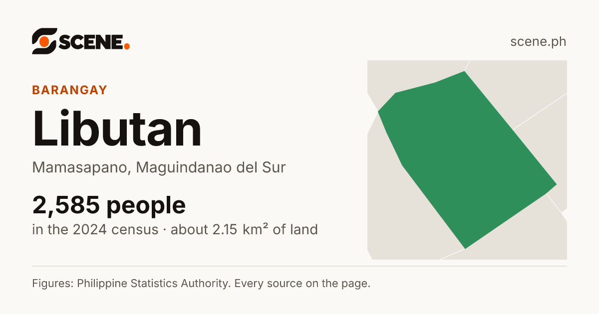 Libutan, Mamasapano, barangay: 2,585 people in the 2024 census