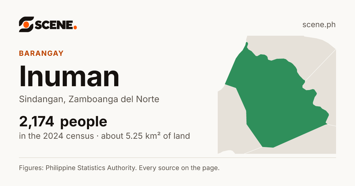 Inuman, Sindangan, barangay: 2,174 people in the 2024 census