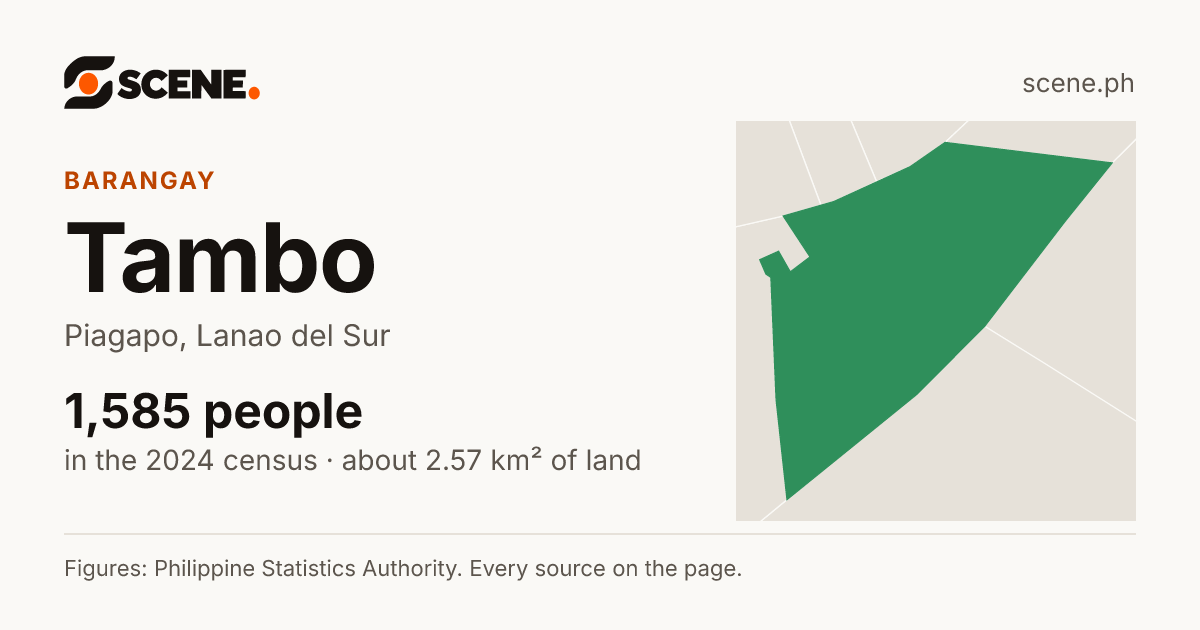 Tambo, Piagapo, barangay: 1,585 people in the 2024 census