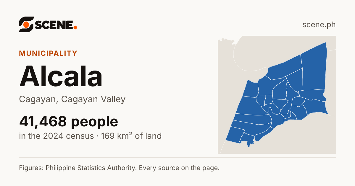 Alcala, Cagayan, municipality: 41,468 people in the 2024 census