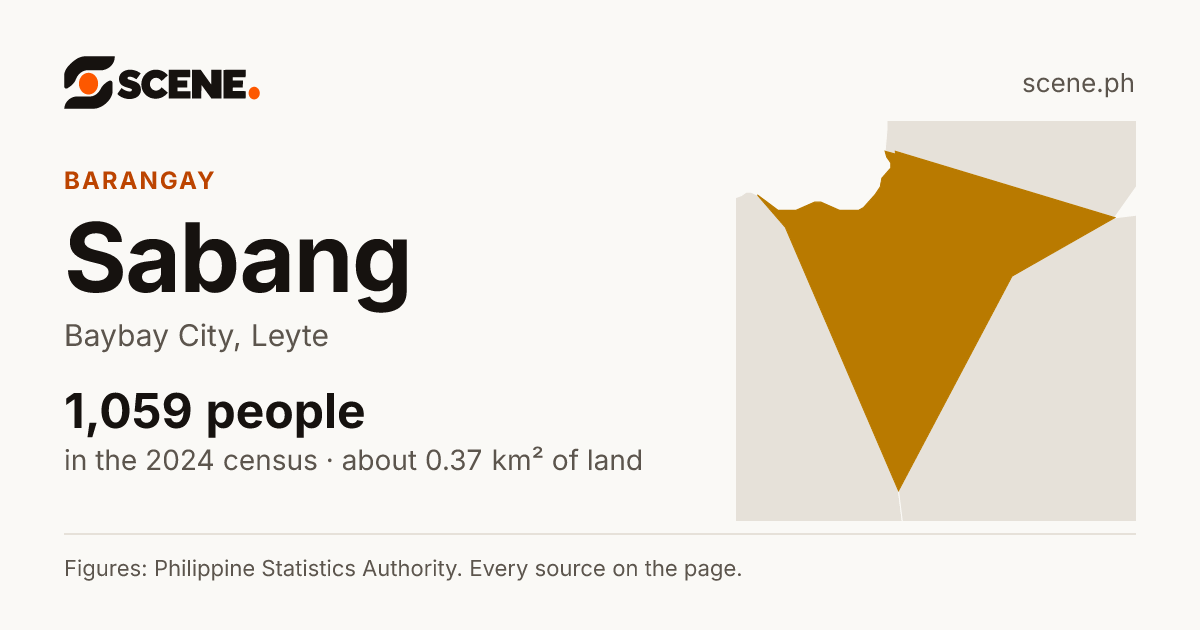 Sabang, Baybay City, barangay: 1,059 people in the 2024 census
