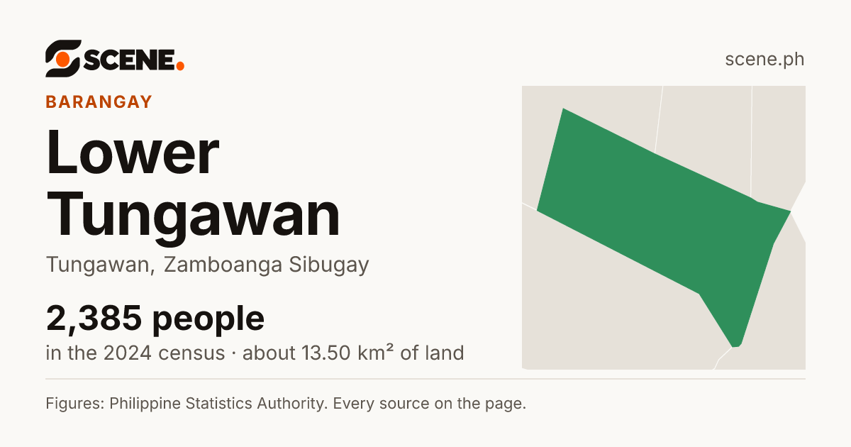Lower Tungawan, Tungawan, barangay: 2,385 people in the 2024 census