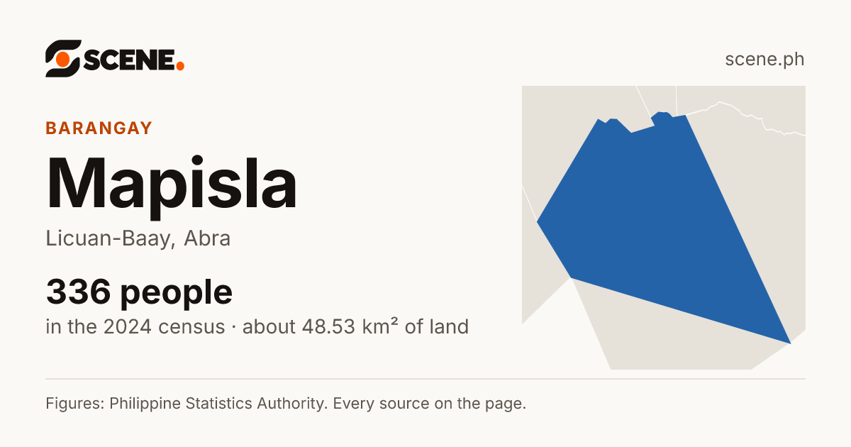 Mapisla, Licuan-Baay, barangay: 336 people in the 2024 census
