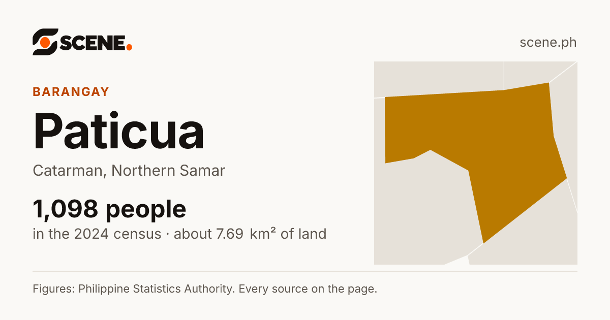 Paticua, Catarman, barangay: 1,098 people in the 2024 census